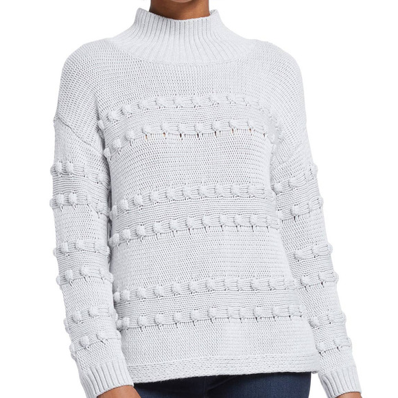 NWT NIC+ZOE Light Gray Cowl Neck Sweater - Picture 2 of 8